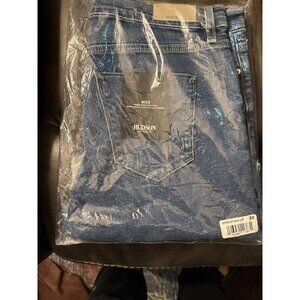 Hudson Los Angeles Nico Midrise Super Skinny Ankle Jeans 32 Blue Denim